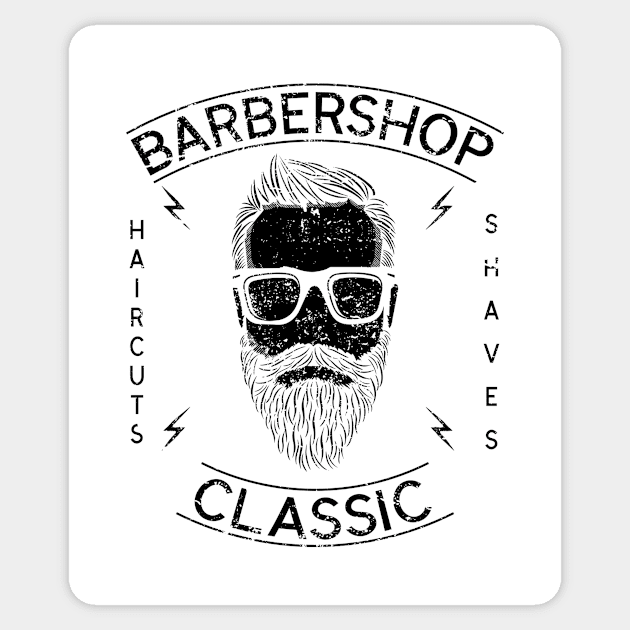 We Don't Just Cut Hair, We Create Masterpieces Barbershop Classic Tees Sticker by ArtisticNomi